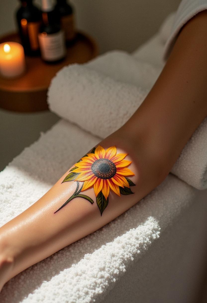sunflower tattoo