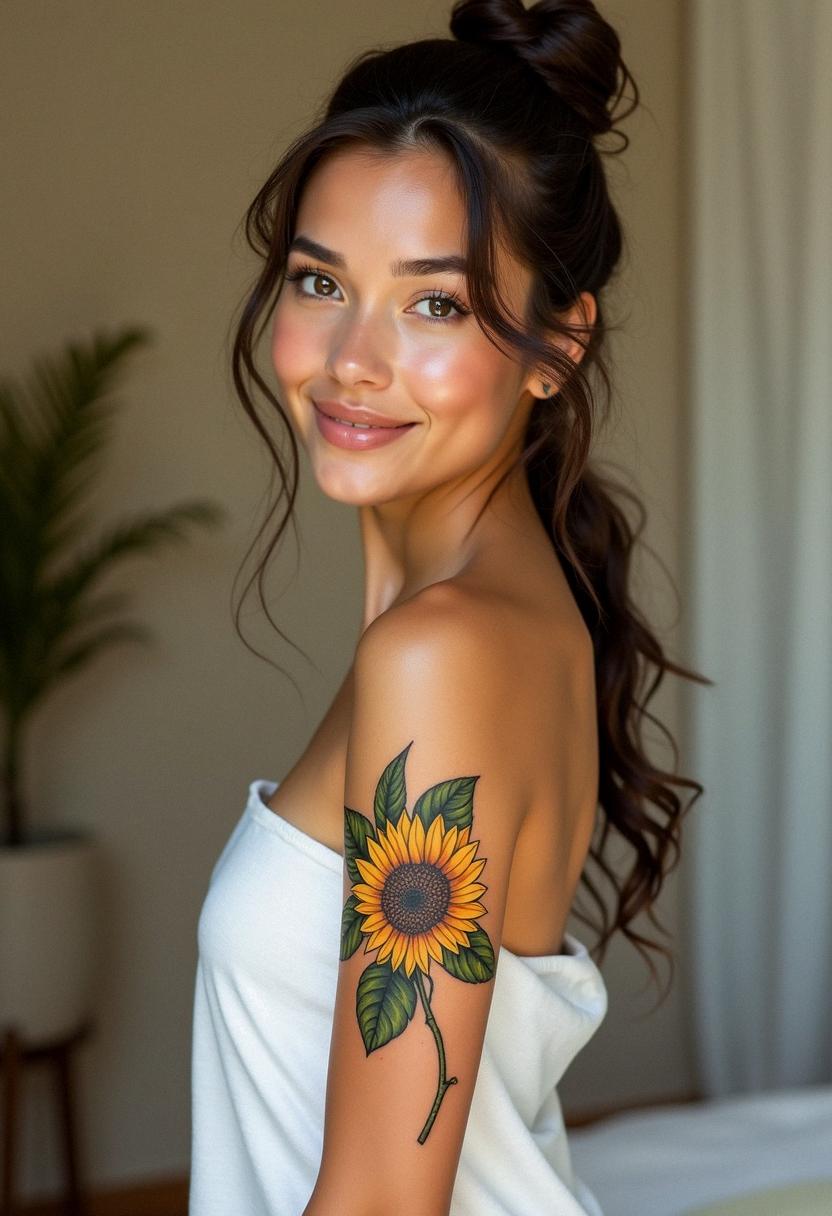 sunflower tattoos