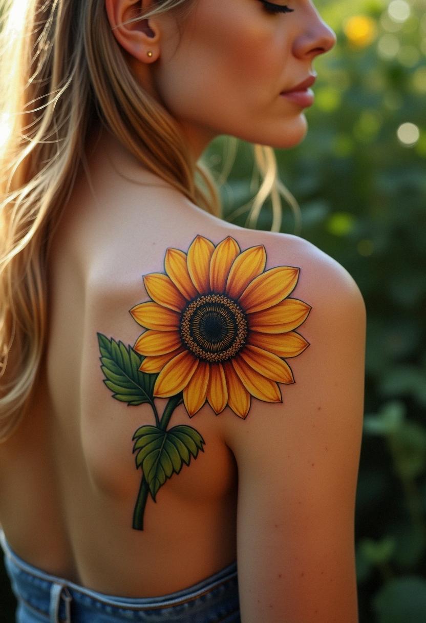 sunflower tattoos