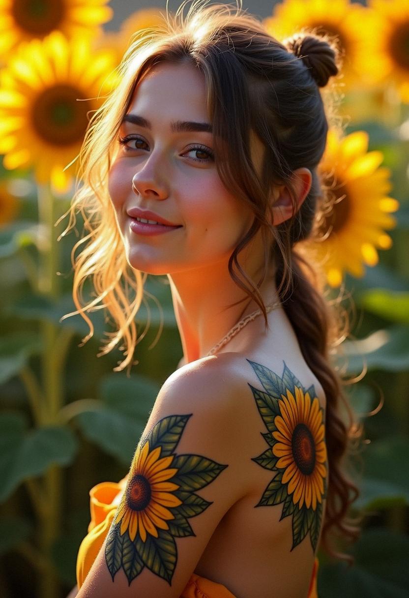 sunflower tattoos