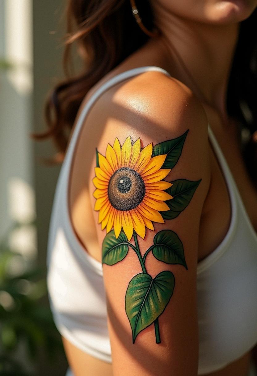 sunflower tattoos