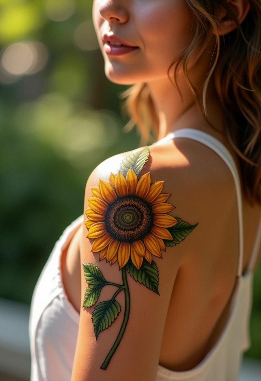 sunflower tattoos