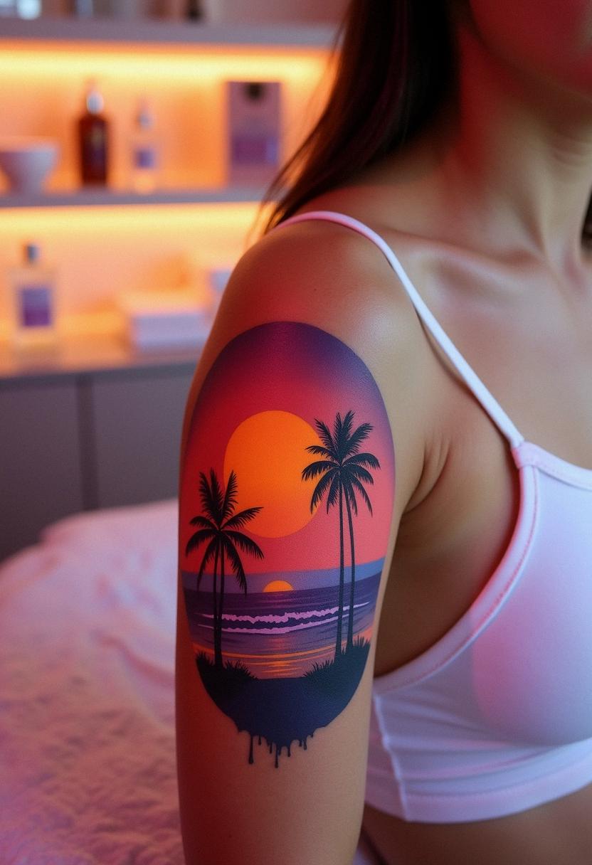 sunset tattoo