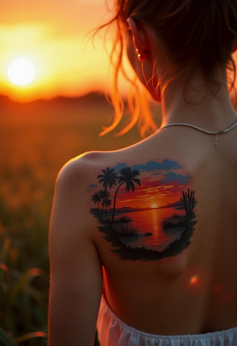 sunset tattoo