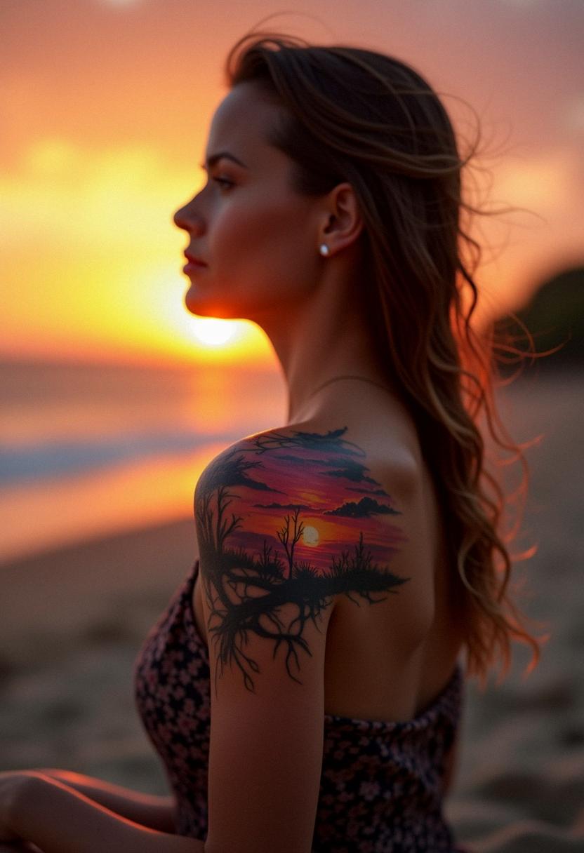 sunset tattoo