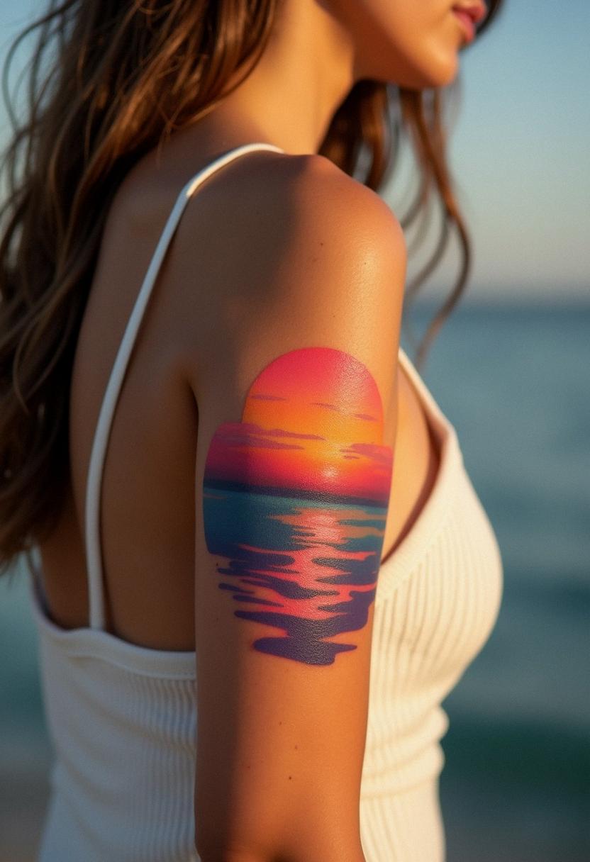 sunset tattoo