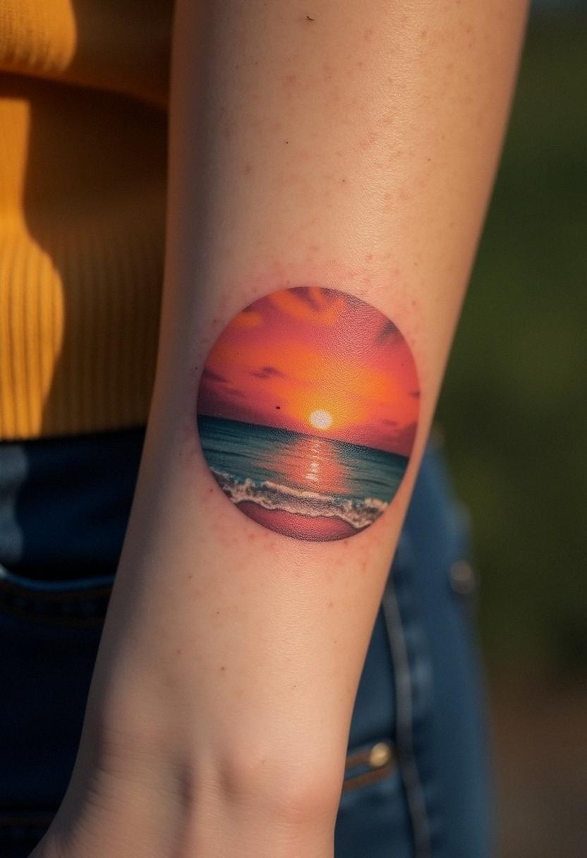 sunset tattoo