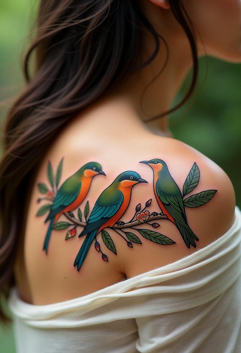 three birds tattoo