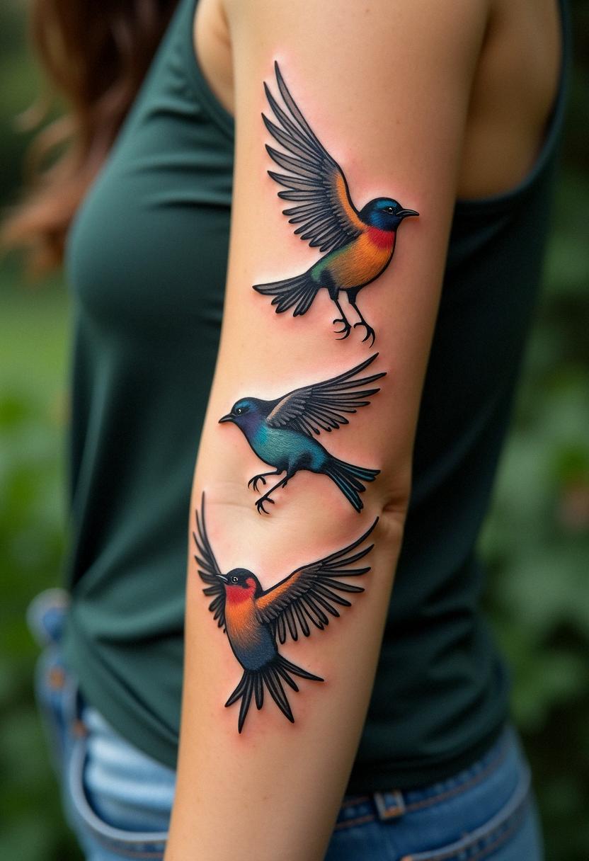 three birds tattoo