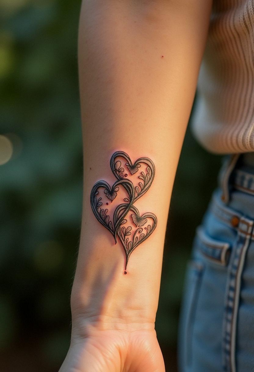 three hearts tattoo