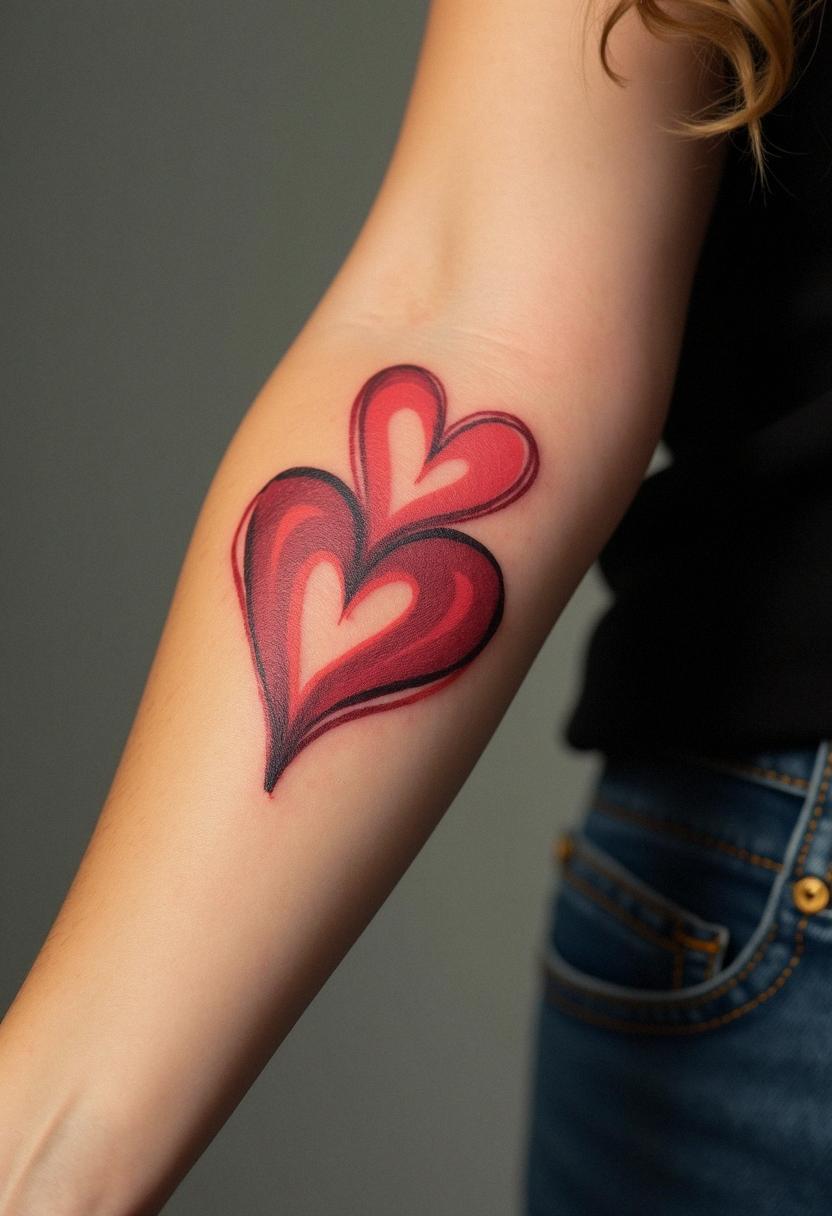 three hearts tattoo