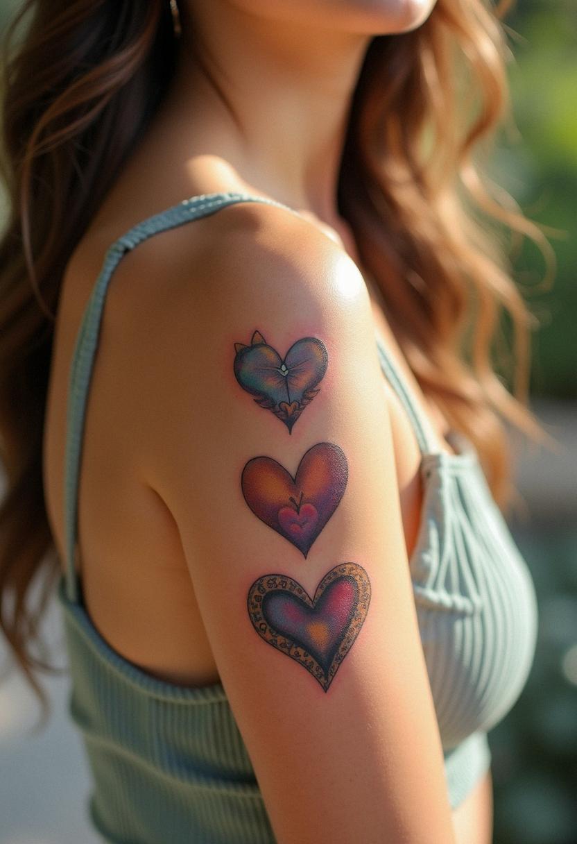 three hearts tattoo