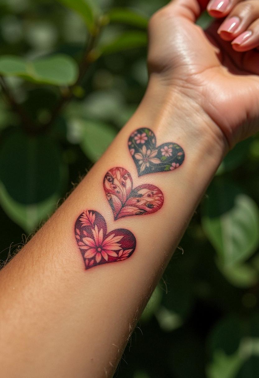 three hearts tattoo
