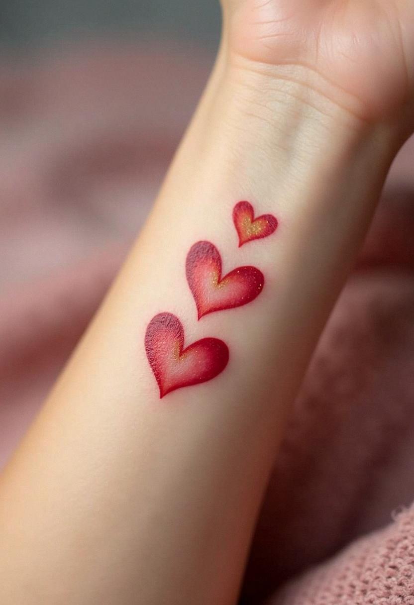 three hearts tattoo