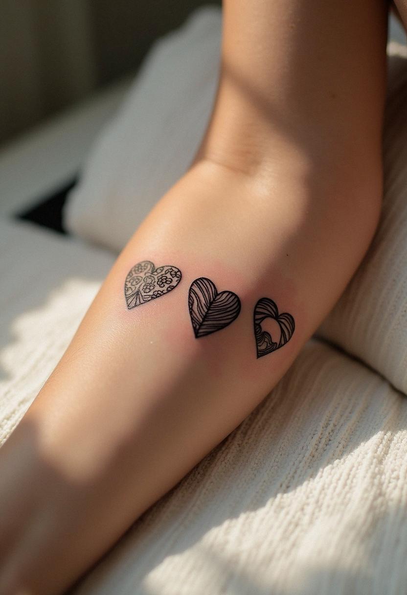 three hearts tattoo