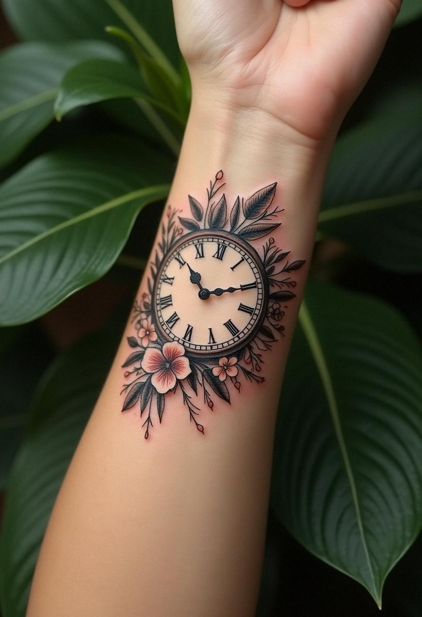 timeless clock tattoo