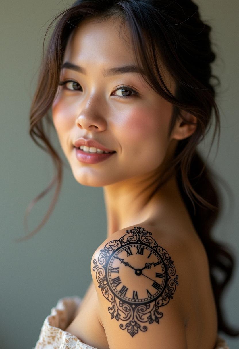 timeless clock tattoo