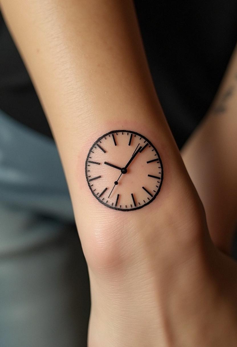 timeless clock tattoo