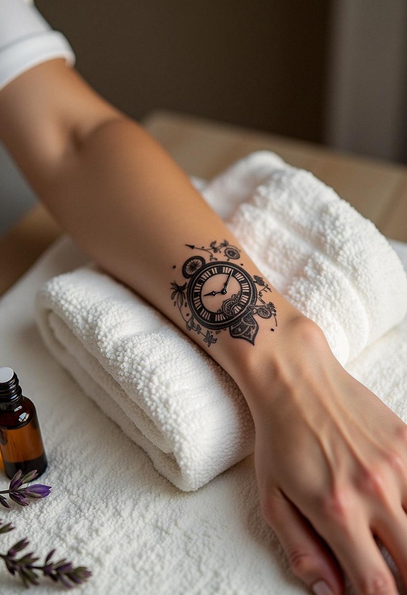 timeless clock tattoo