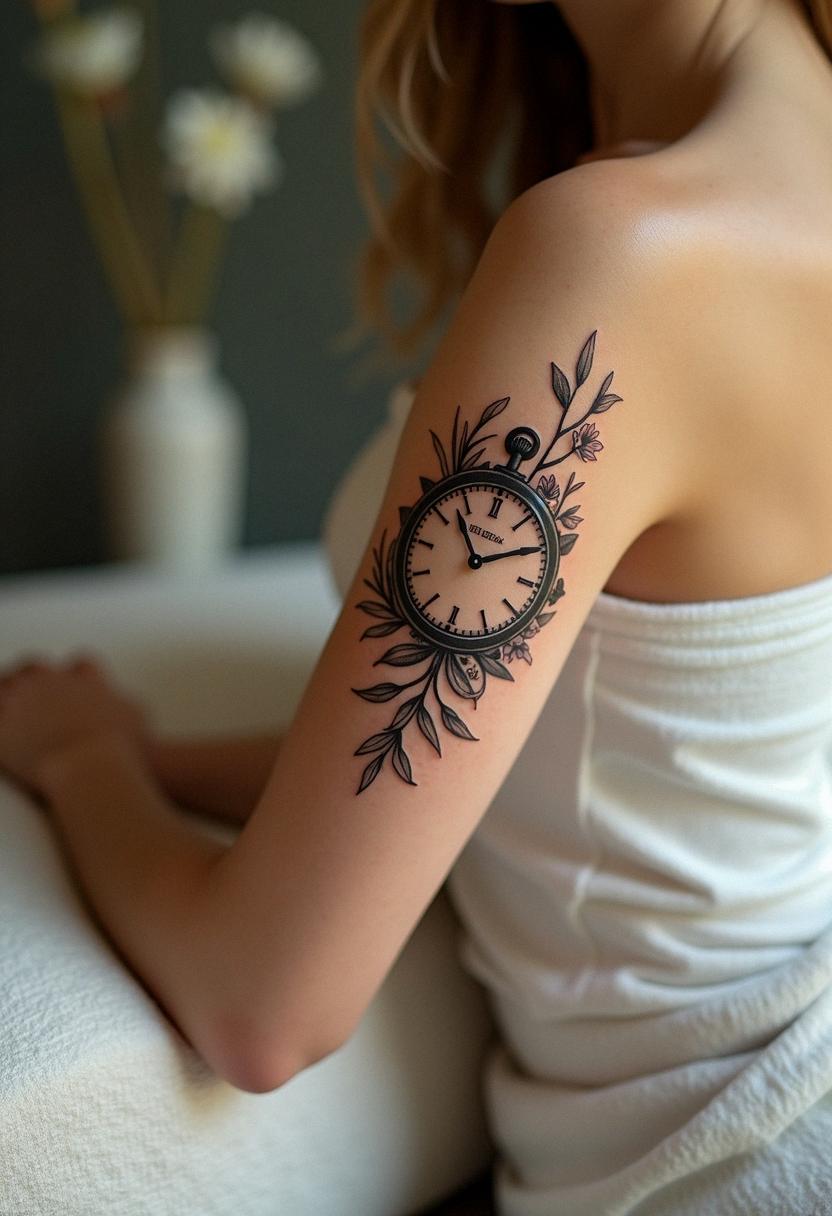 timeless clock tattoo
