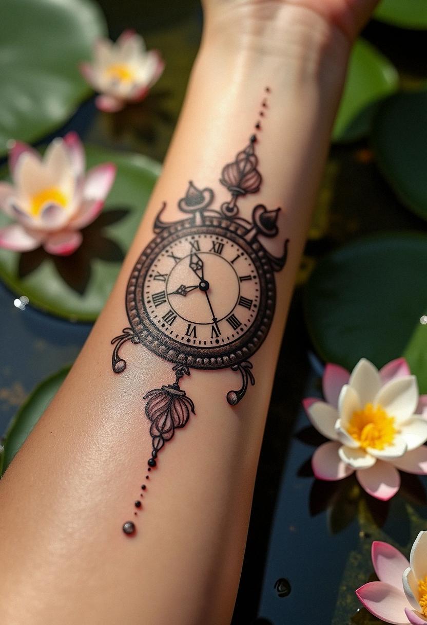 timeless clock tattoo