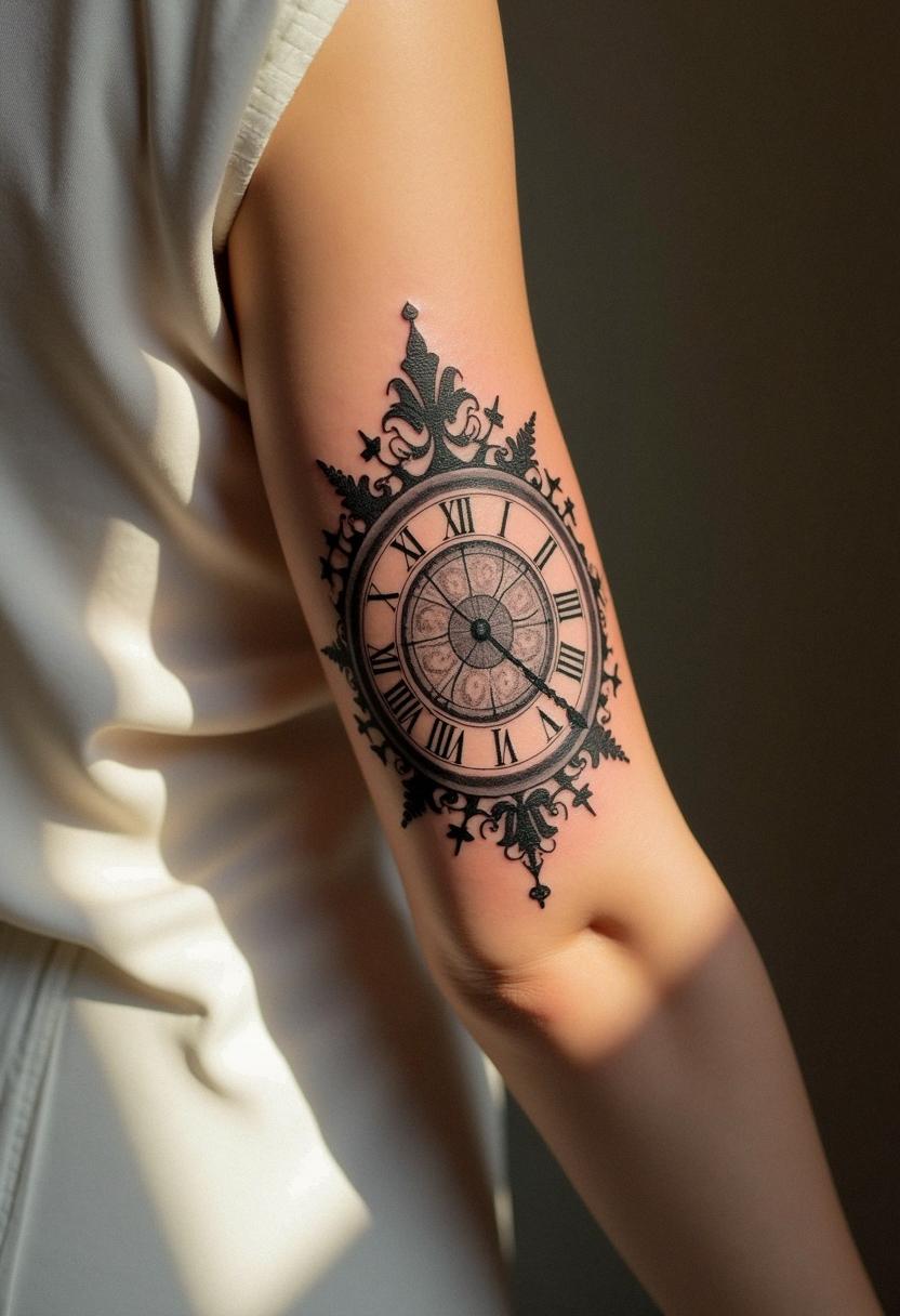 timeless clock tattoo