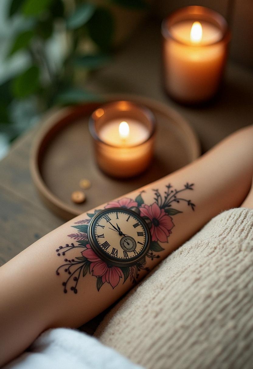 timeless clock tattoo