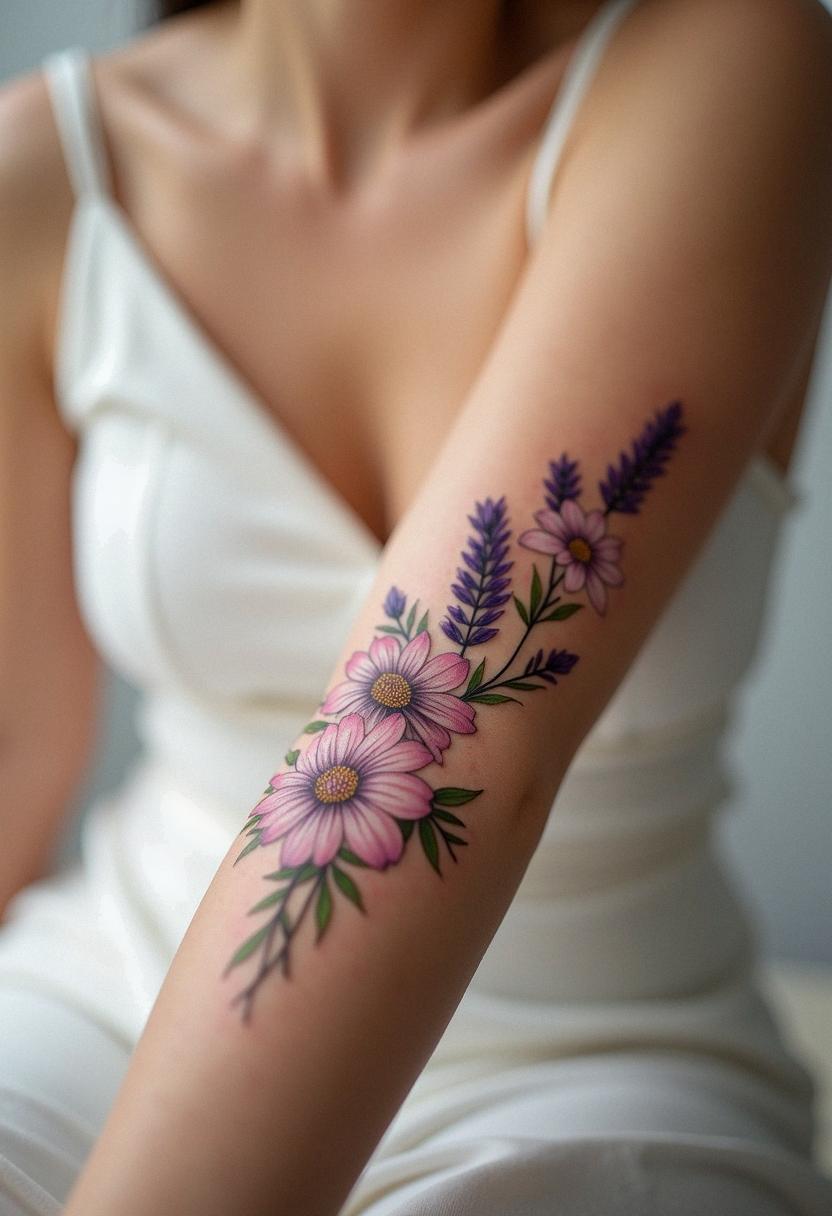 tiny flower tattoos