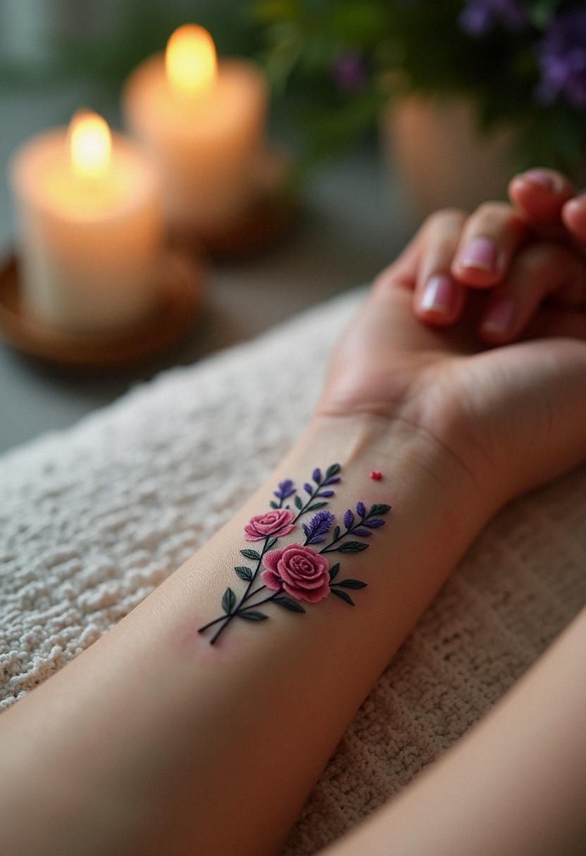 tiny flower tattoos