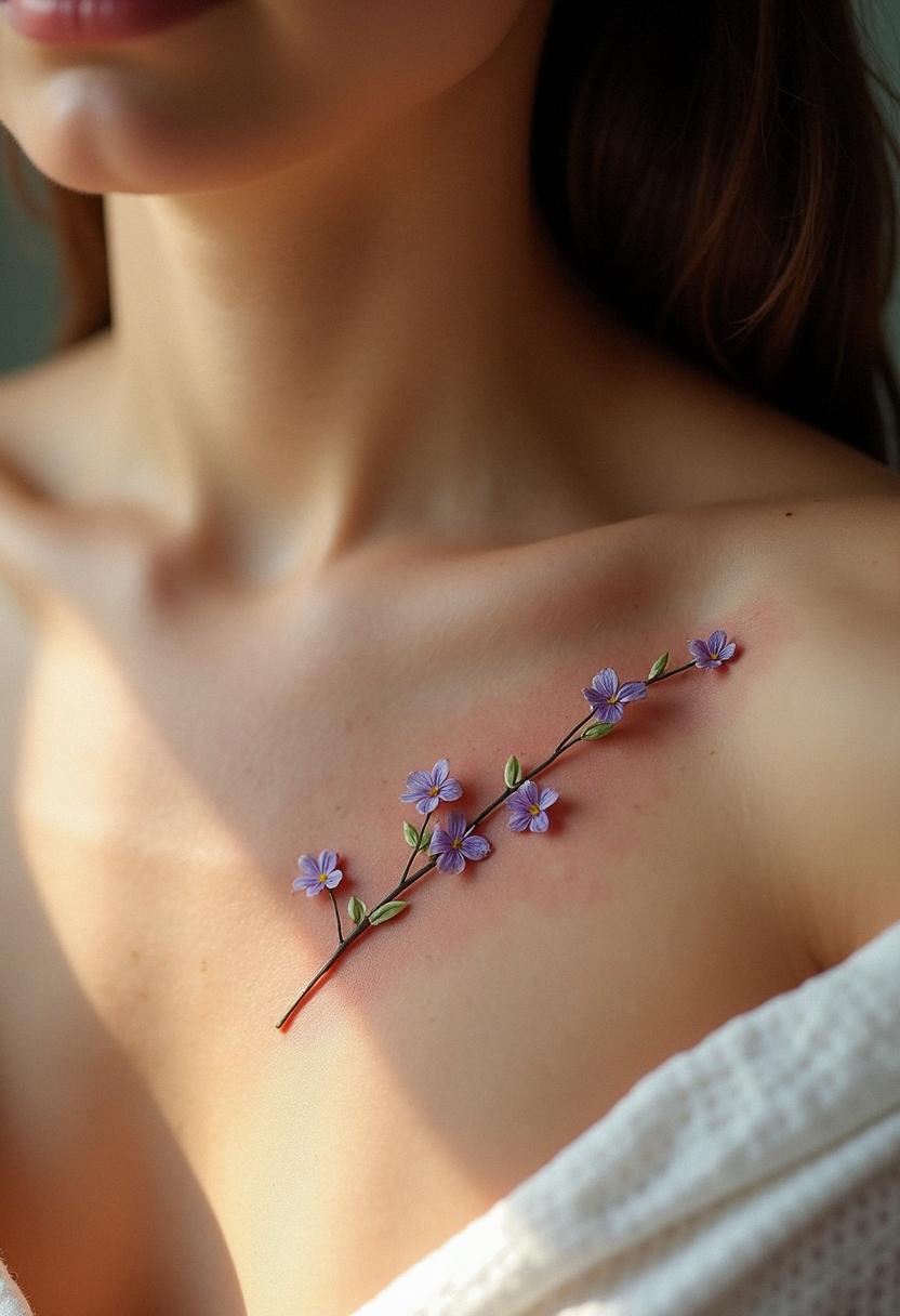 tiny flower tattoos