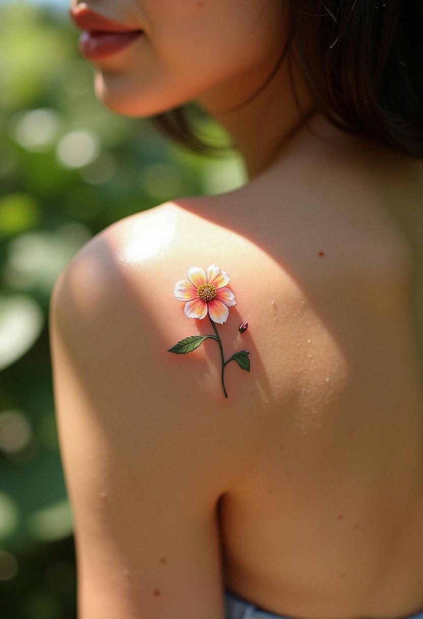 tiny flower tattoos