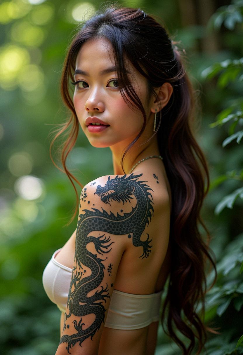 tribal dragon tattoo