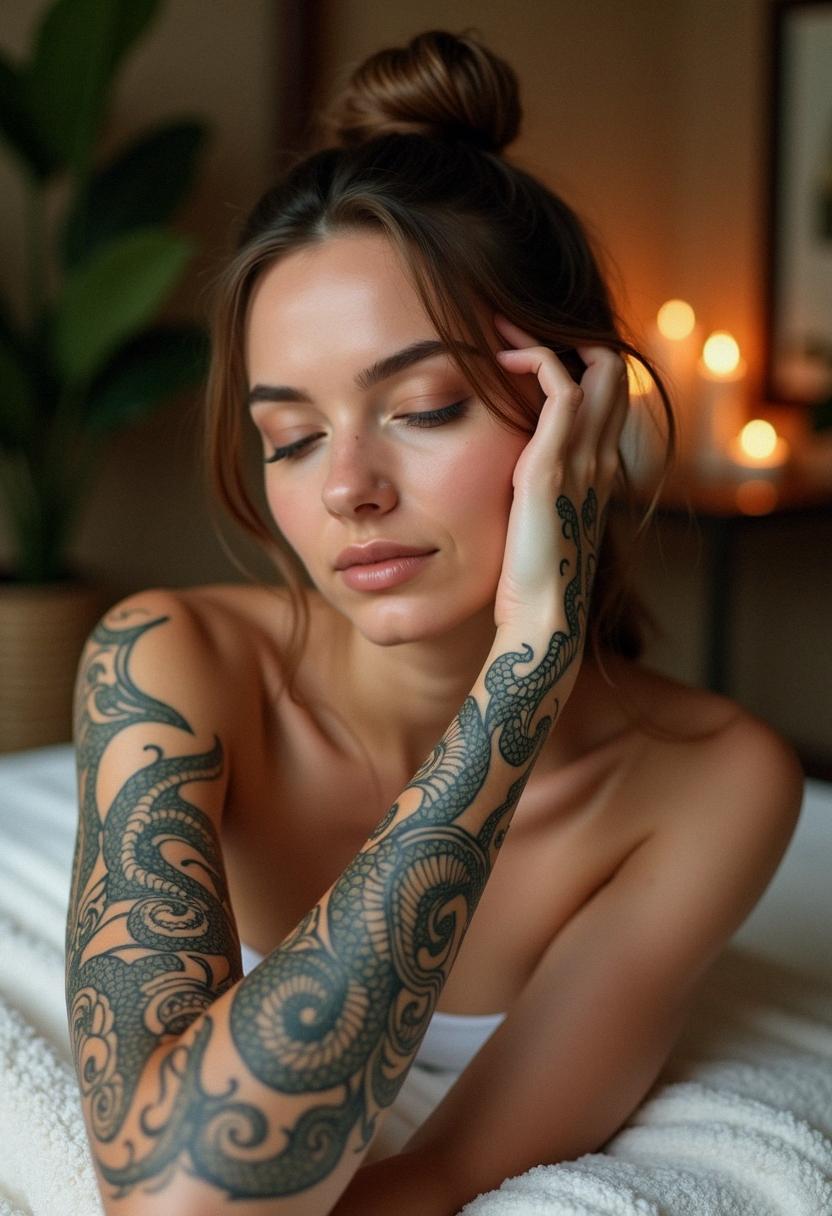 tribal dragon tattoo