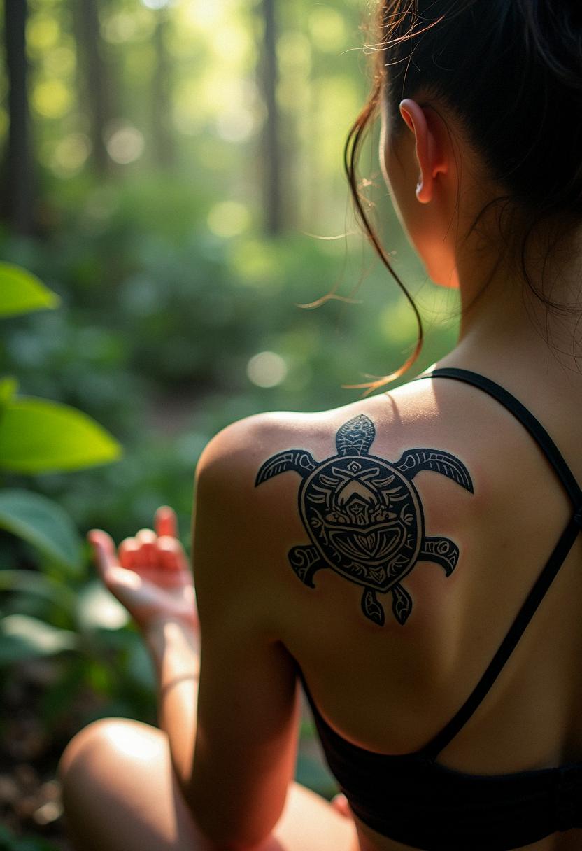 tribal turtle tattoo