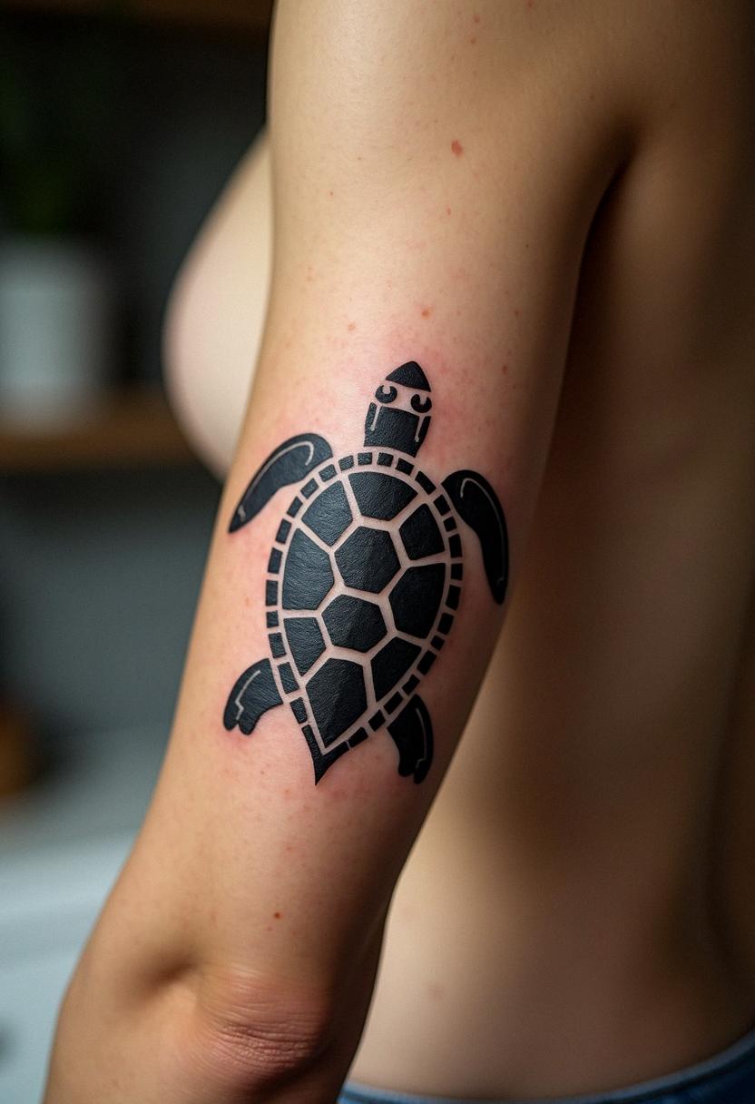 tribal turtle tattoo