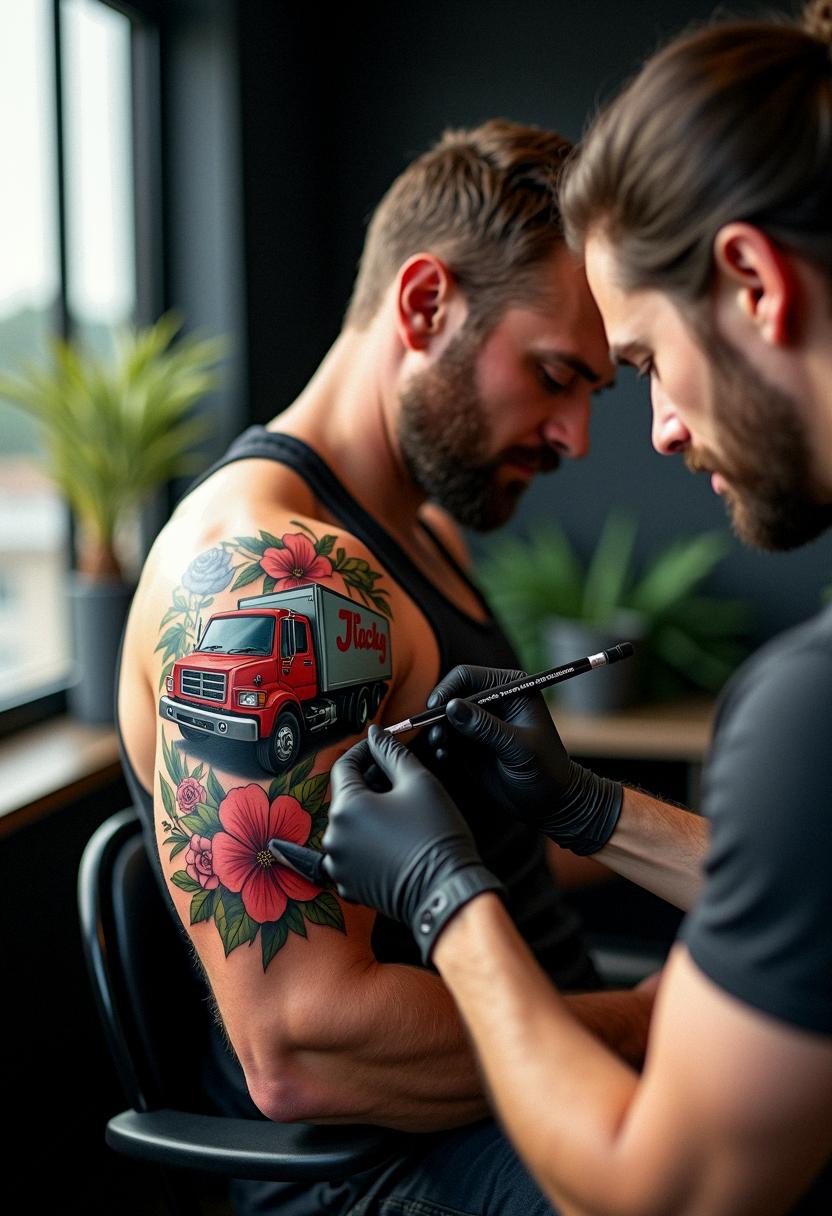truck tattoo