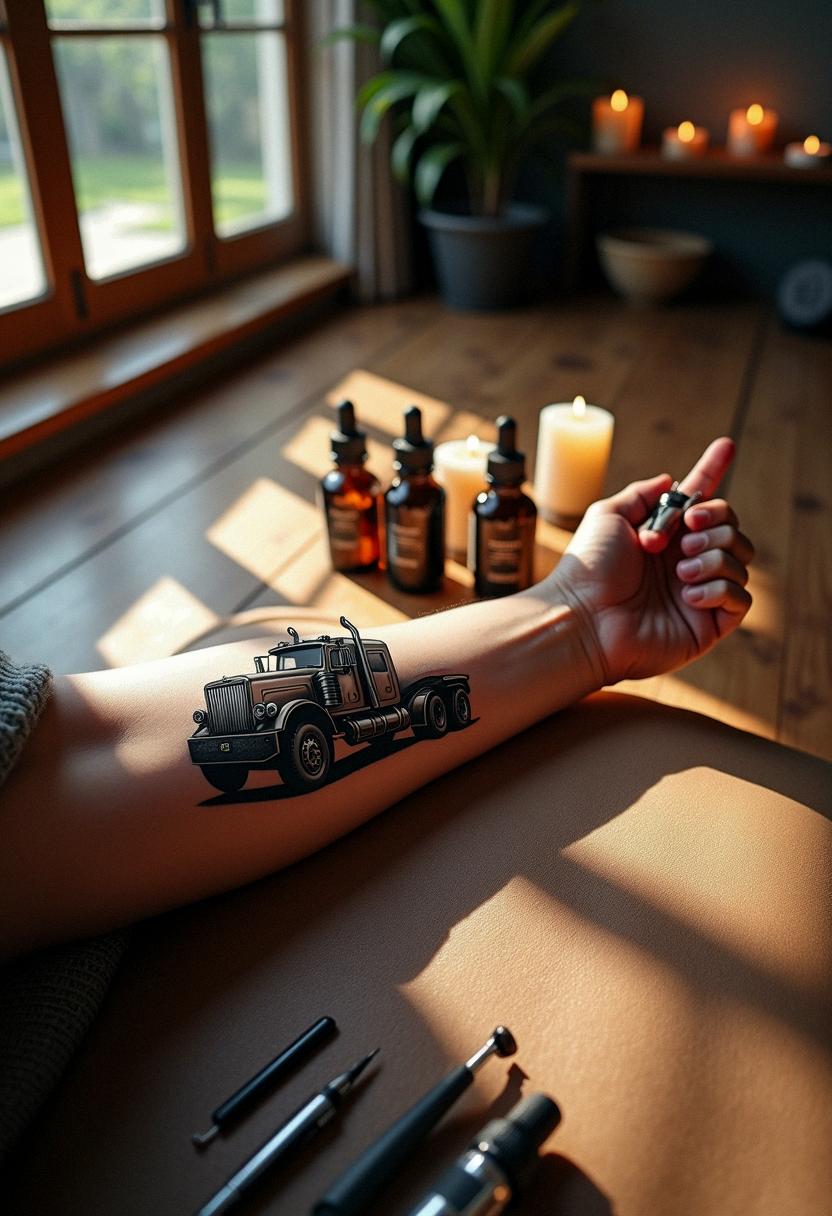truck tattoo