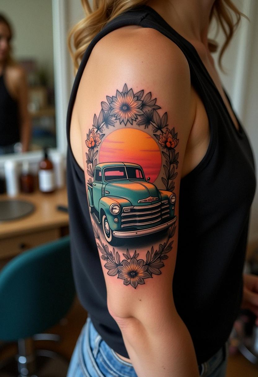 truck tattoo