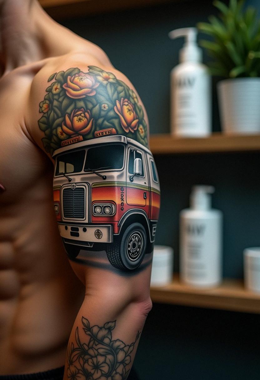 truck tattoo