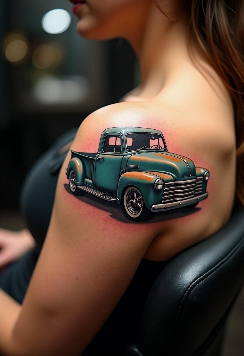truck tattoo