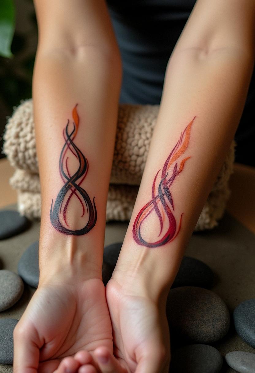twin flame tattoo