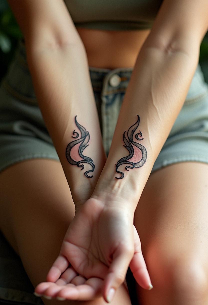 twin flame tattoo