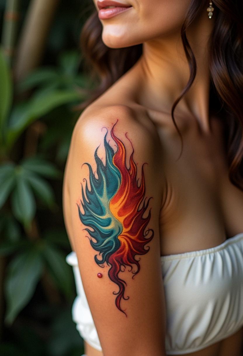 twin flame tattoo