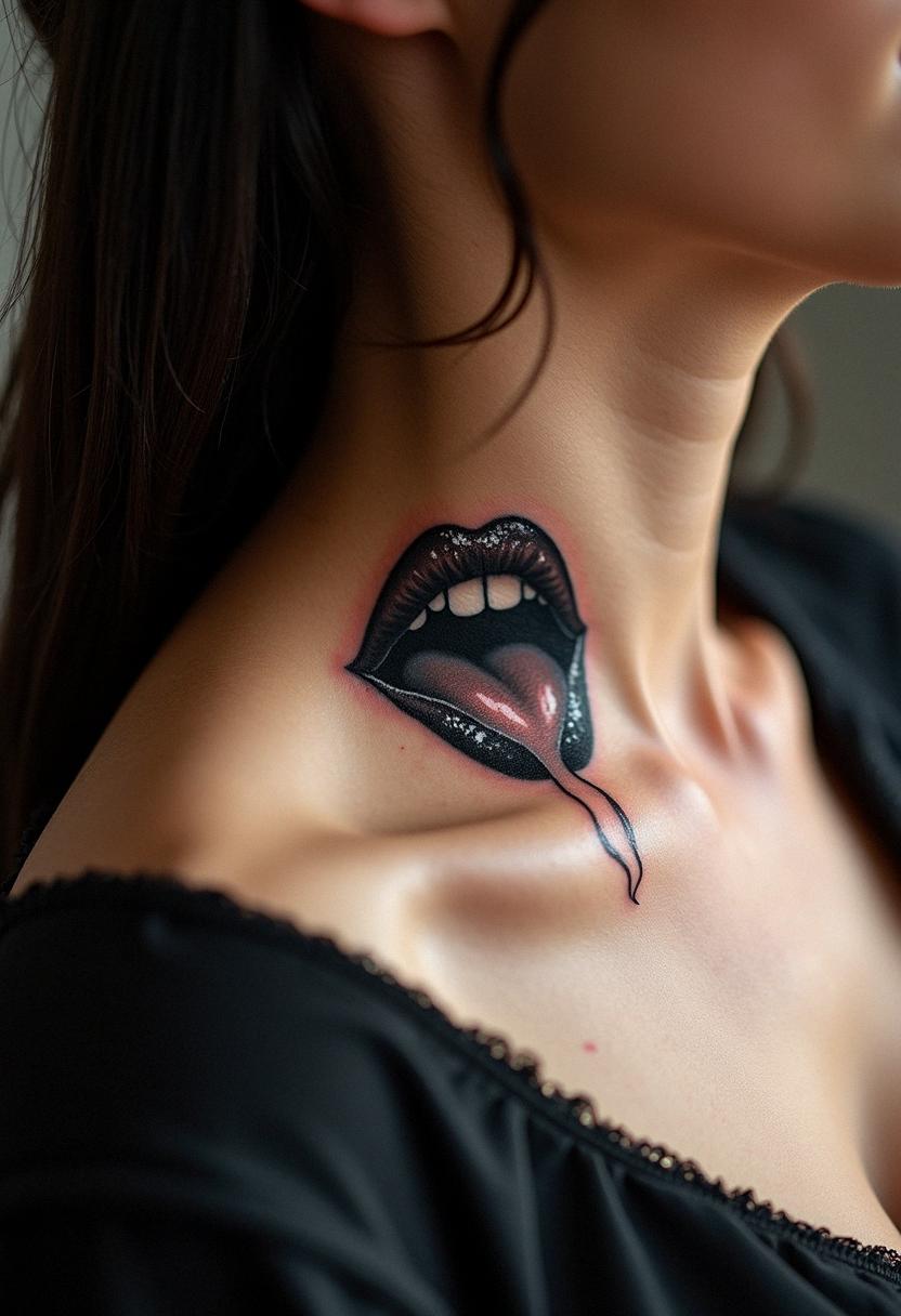 Vampire Bite Tattoo – Bold & Edgy - Cozy Vibes