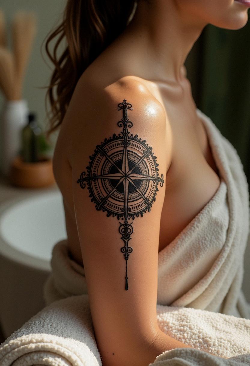 viking compass tattoo