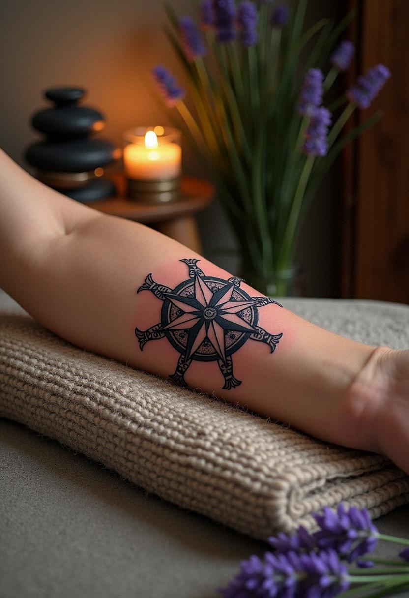 viking compass tattoo