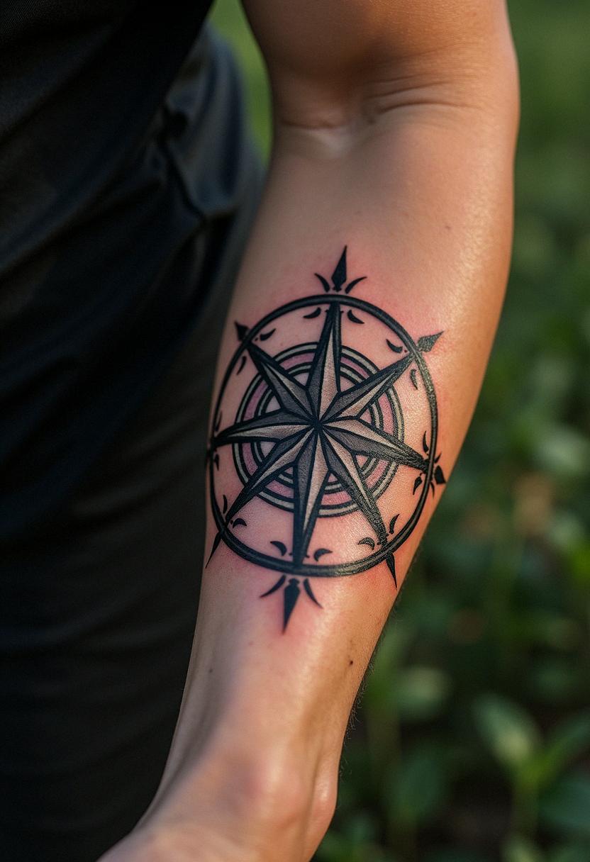 viking compass tattoo