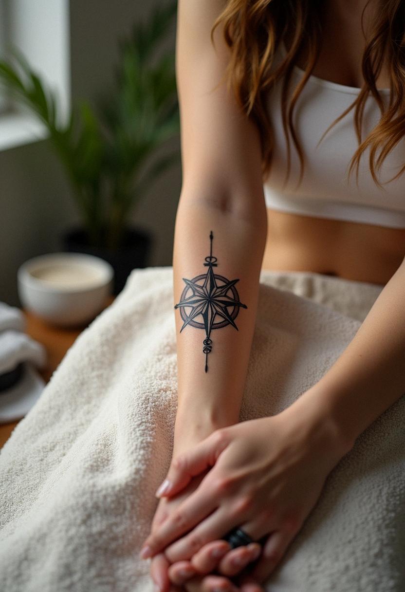 viking compass tattoo