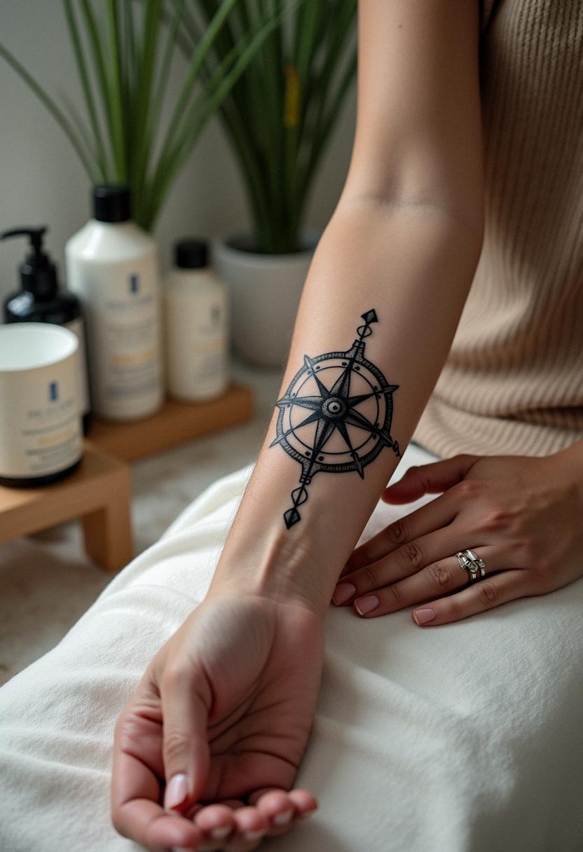 viking compass tattoo