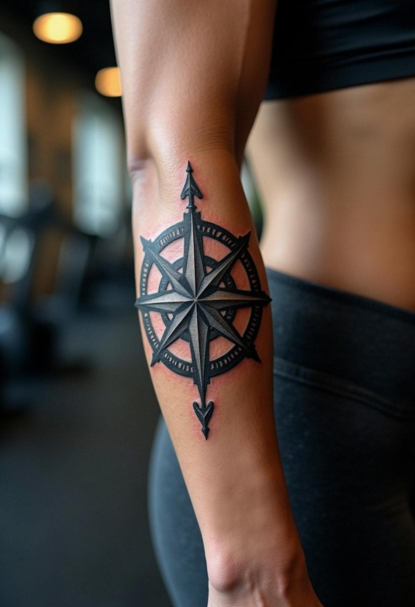 viking compass tattoo